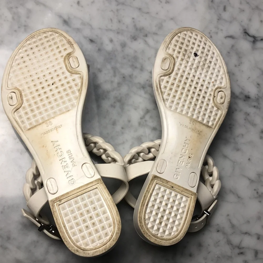Givenchy jelly White Braided Strap Sandals Size 38 - Picture 5 of 11